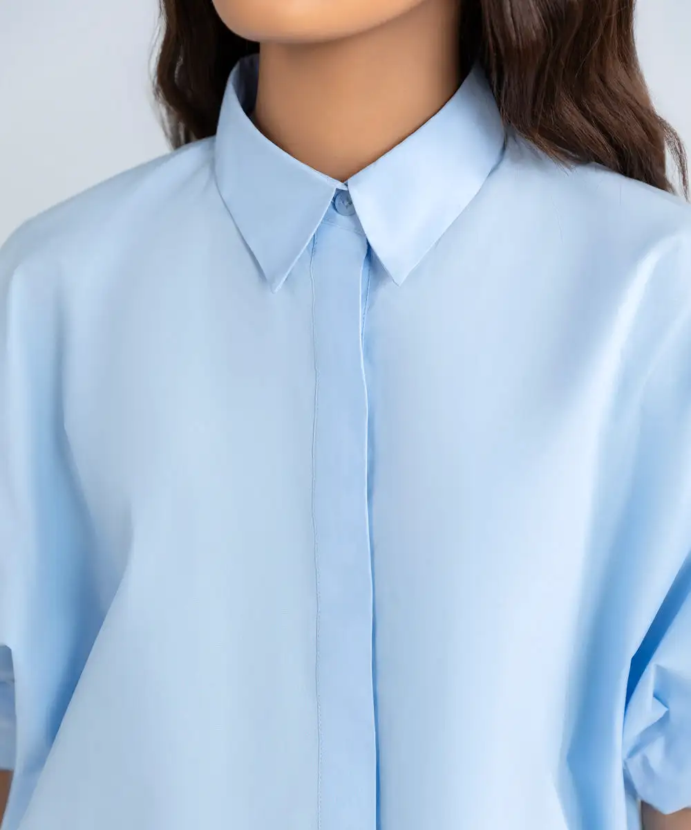 Shirt With Rouched Sleeves