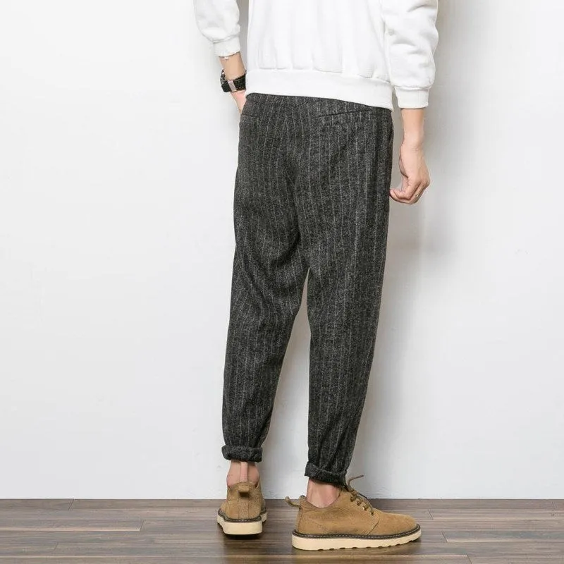 Striped casual pants harem pants