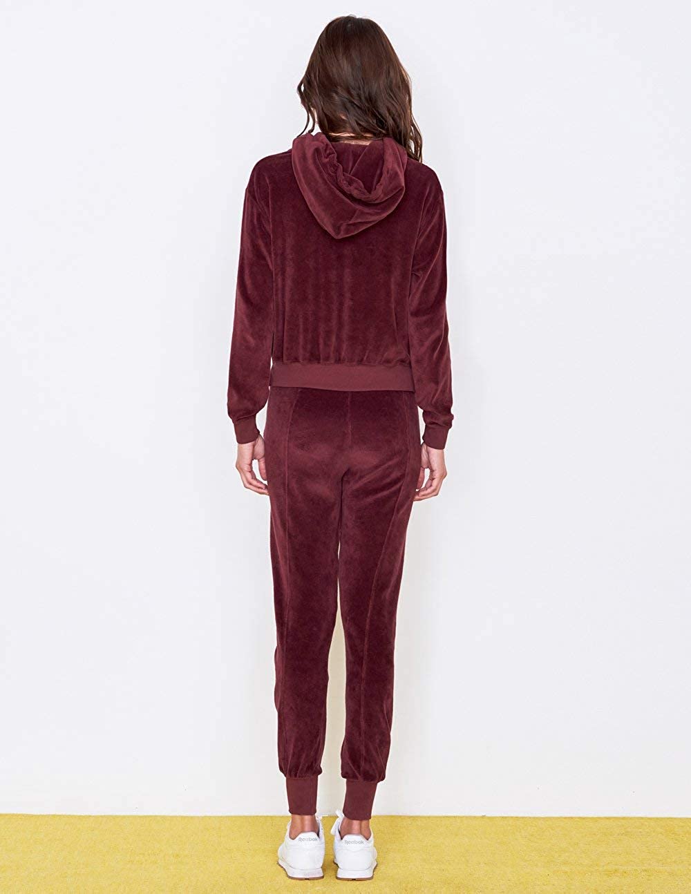 Sundry Velour Hoodie Sweater Cacao