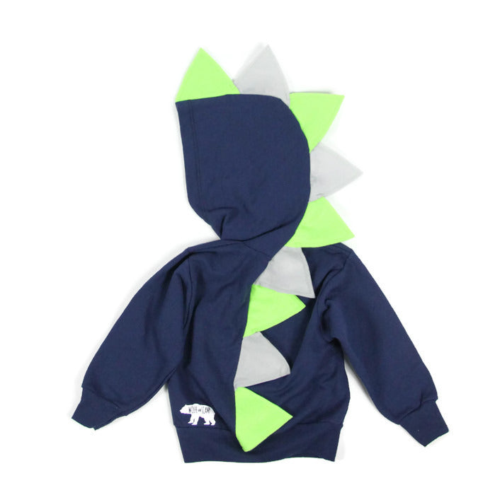 Toddler Boy Dinosaur Hoodie - Seahawks Style