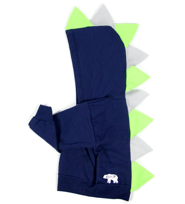 Toddler Boy Dinosaur Hoodie - Seahawks Style