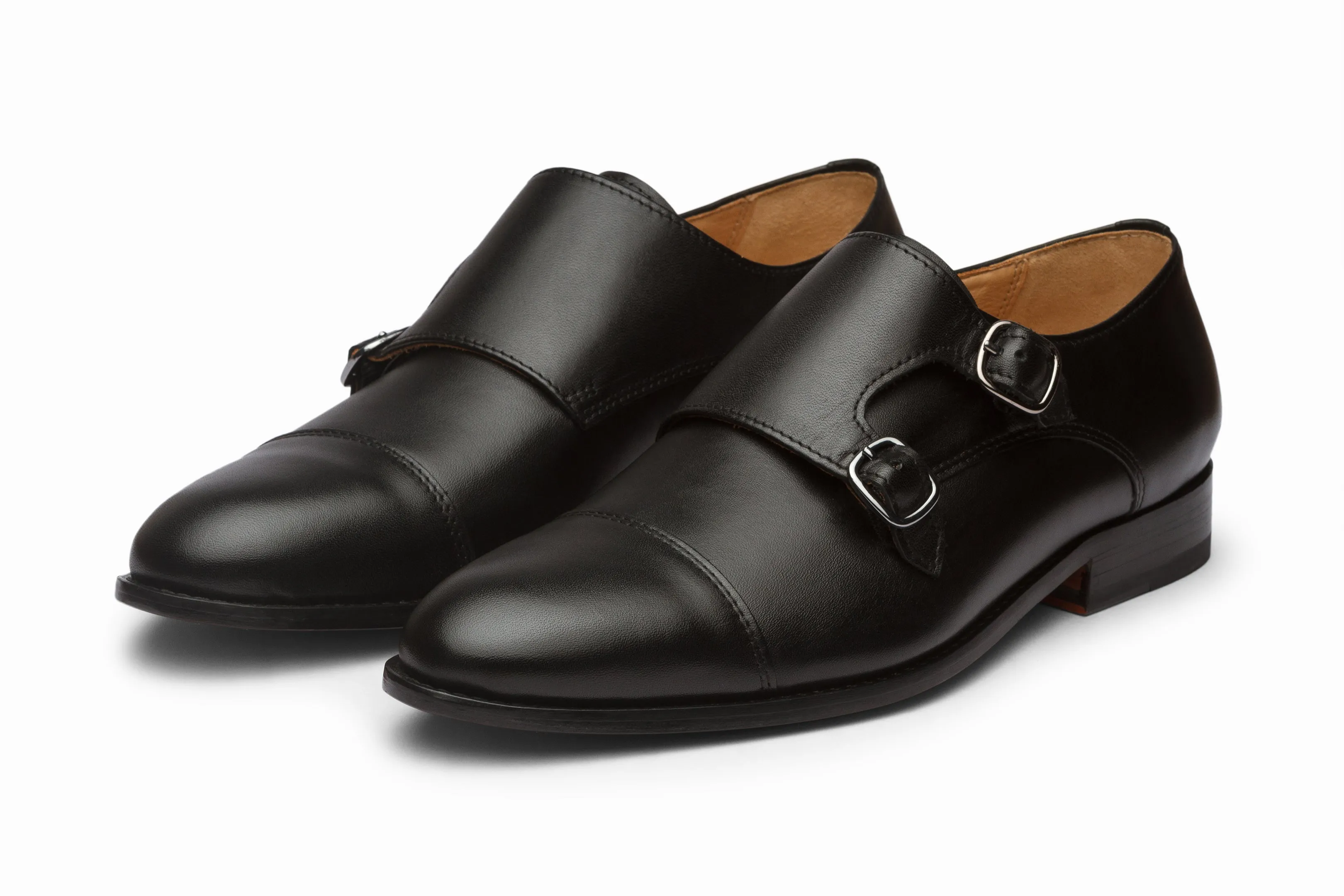 Toecap Double Monks - Black