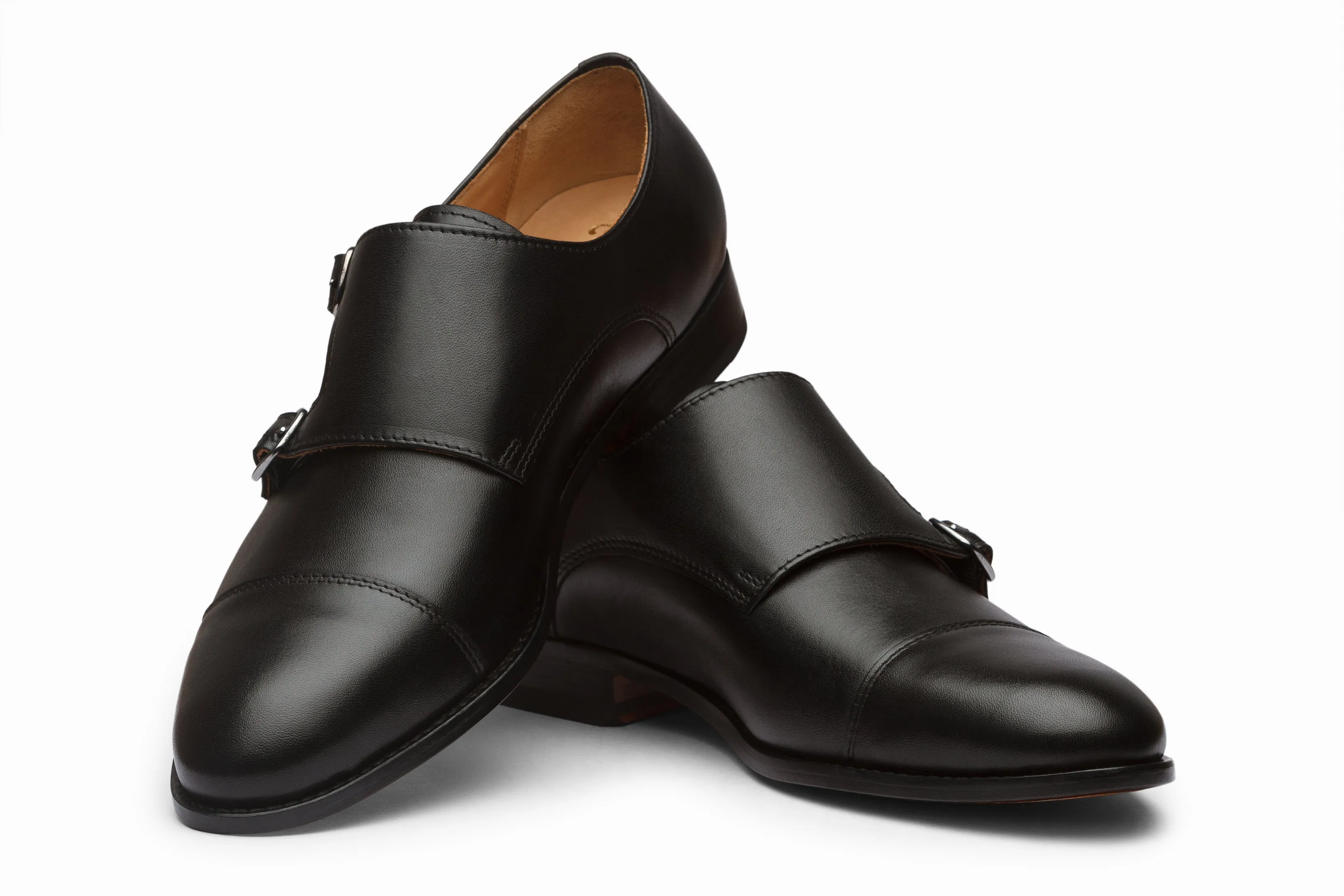 Toecap Double Monks - Black