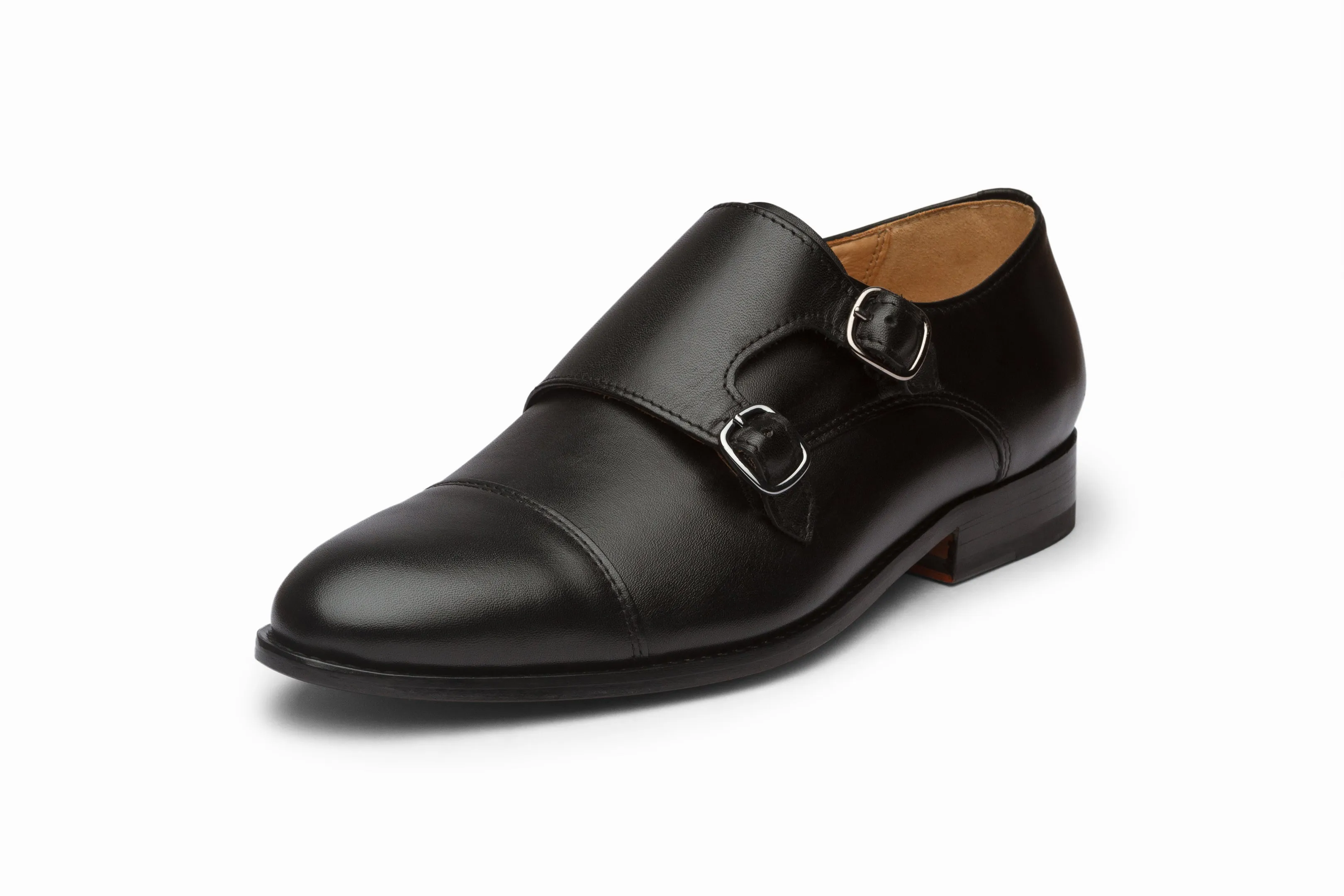 Toecap Double Monks - Black