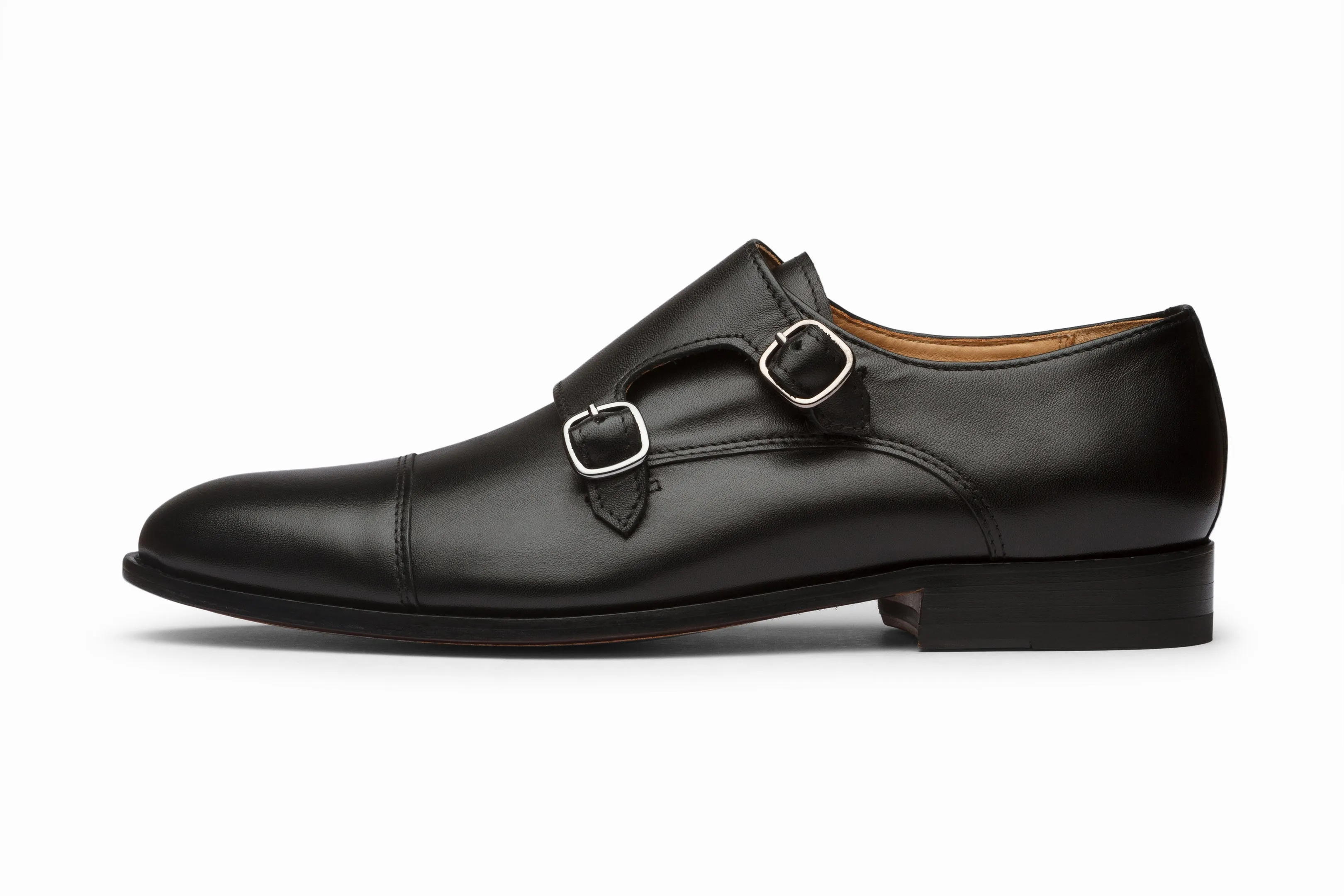 Toecap Double Monks - Black