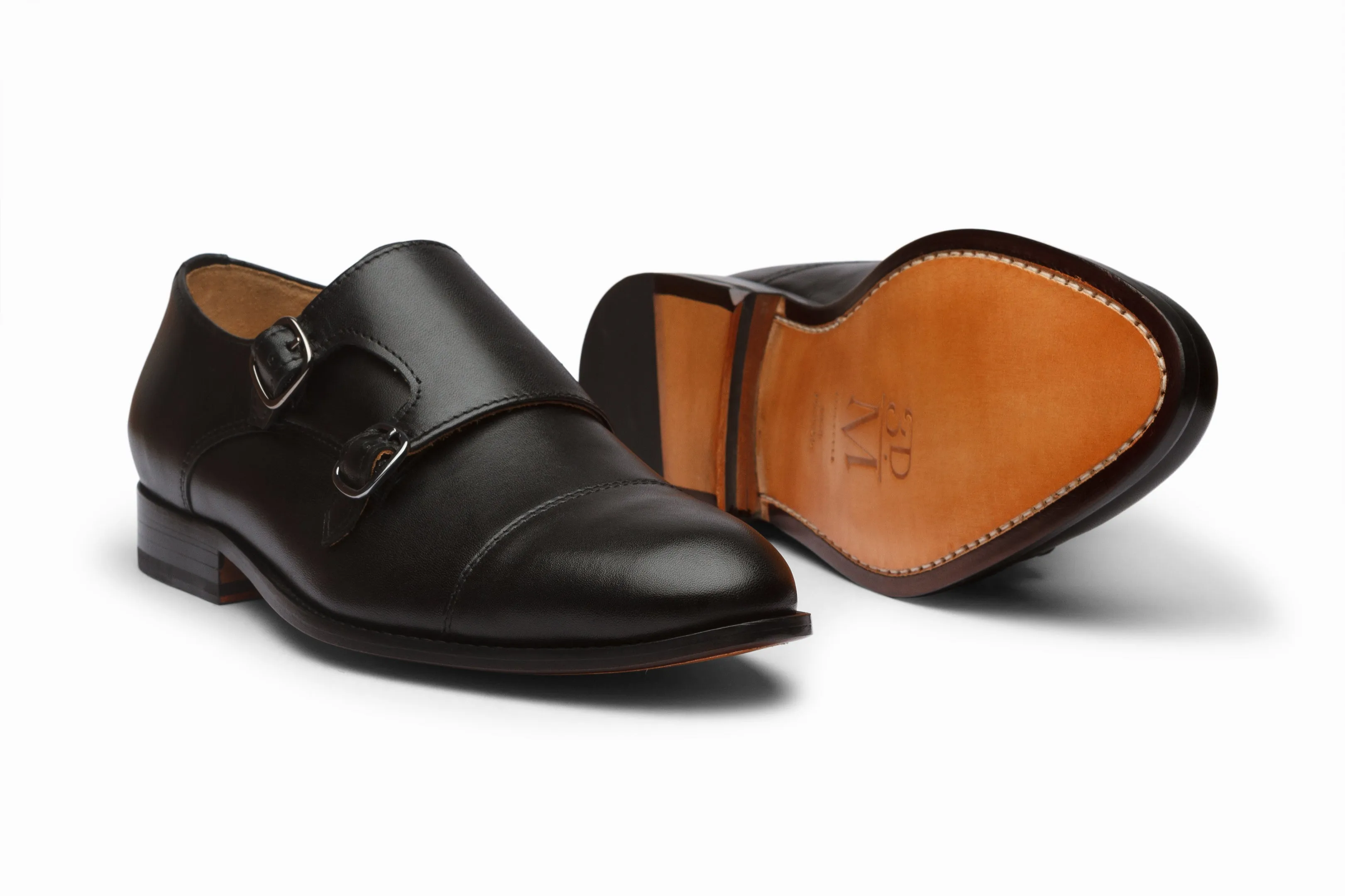 Toecap Double Monks - Black