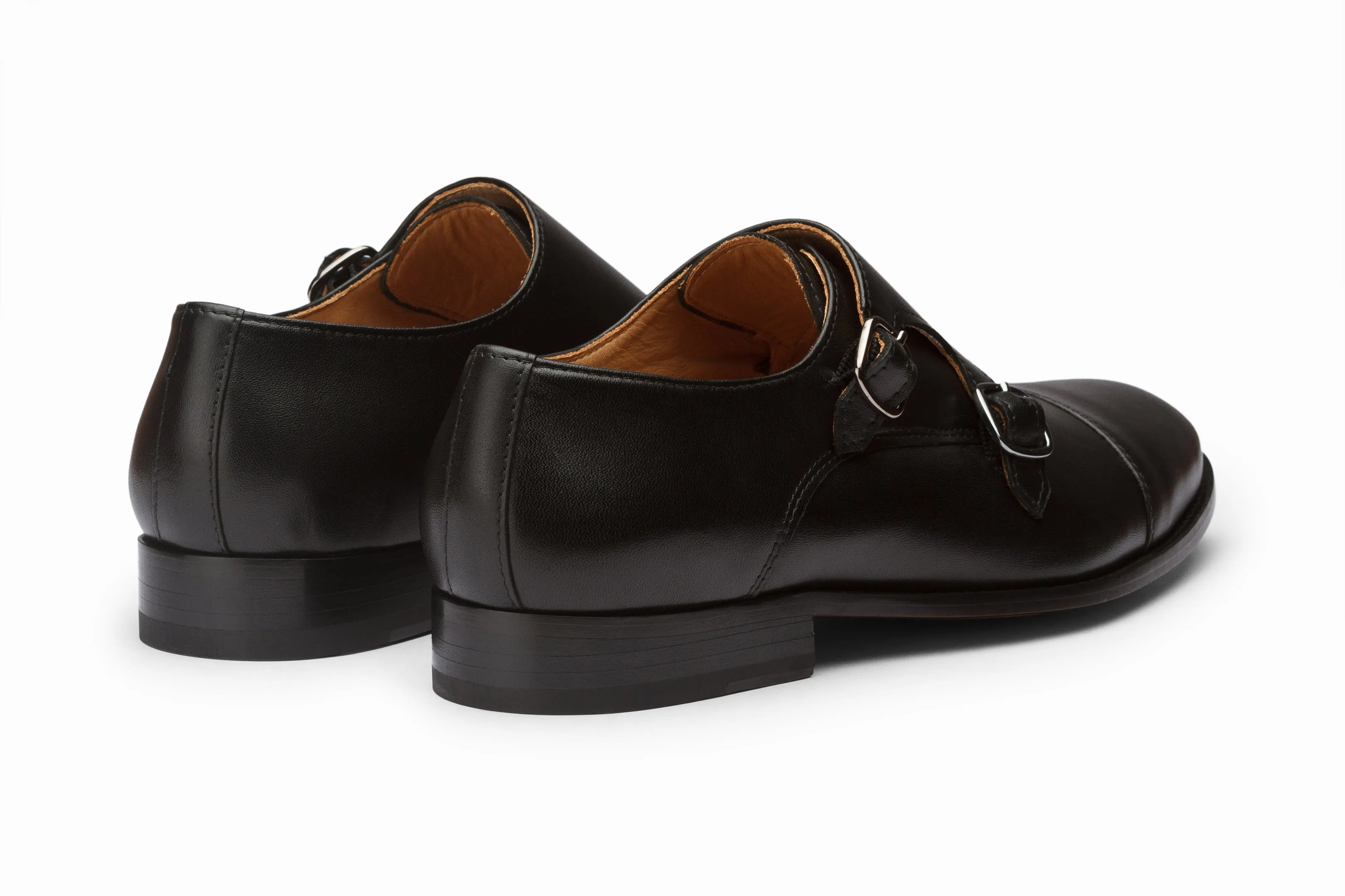 Toecap Double Monks - Black