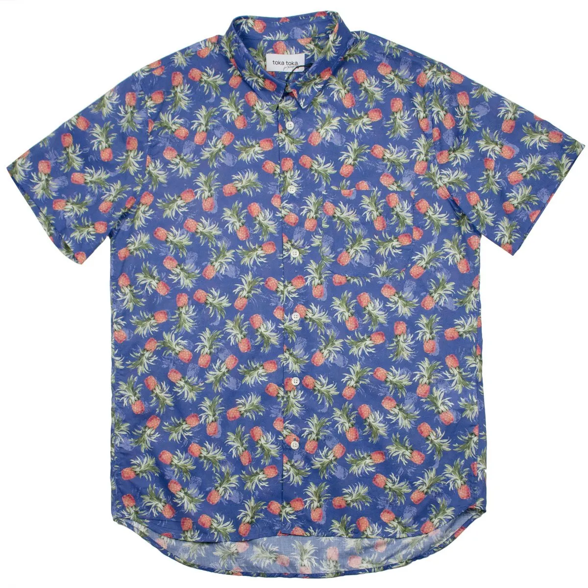 Toka Toka - Ringo Short Sleeve Shirt - Laguna (Navy Ananas)