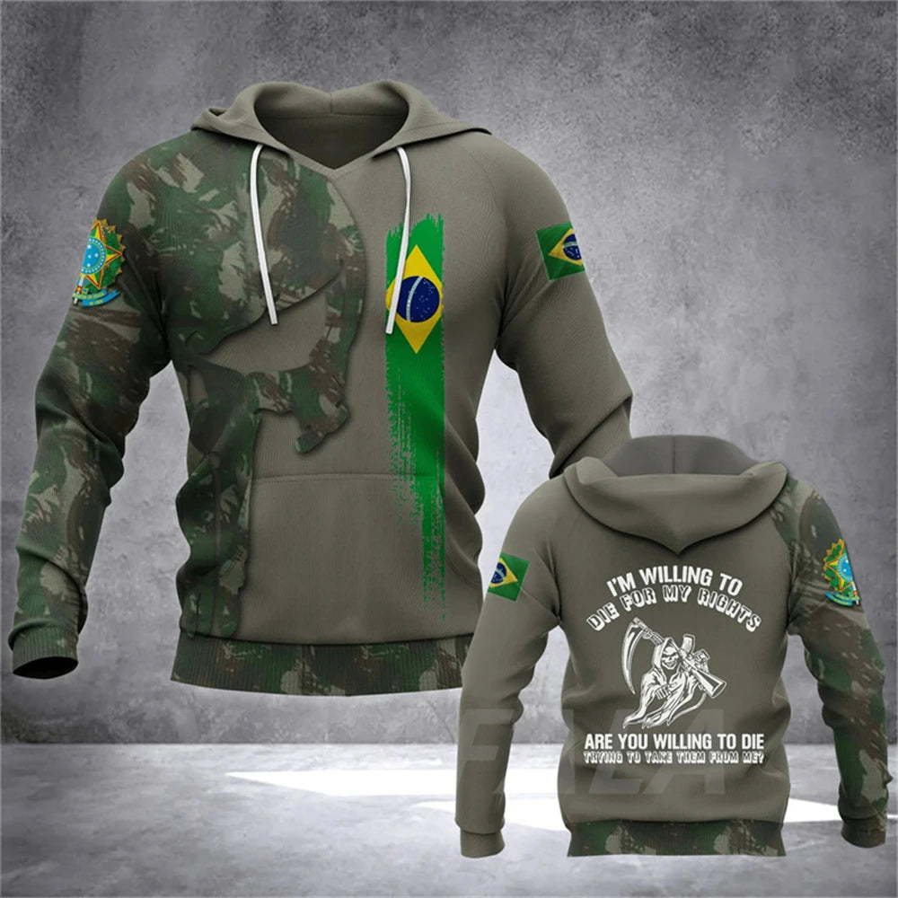 Veteran Military Army Suit Soldier Camo Hoodie