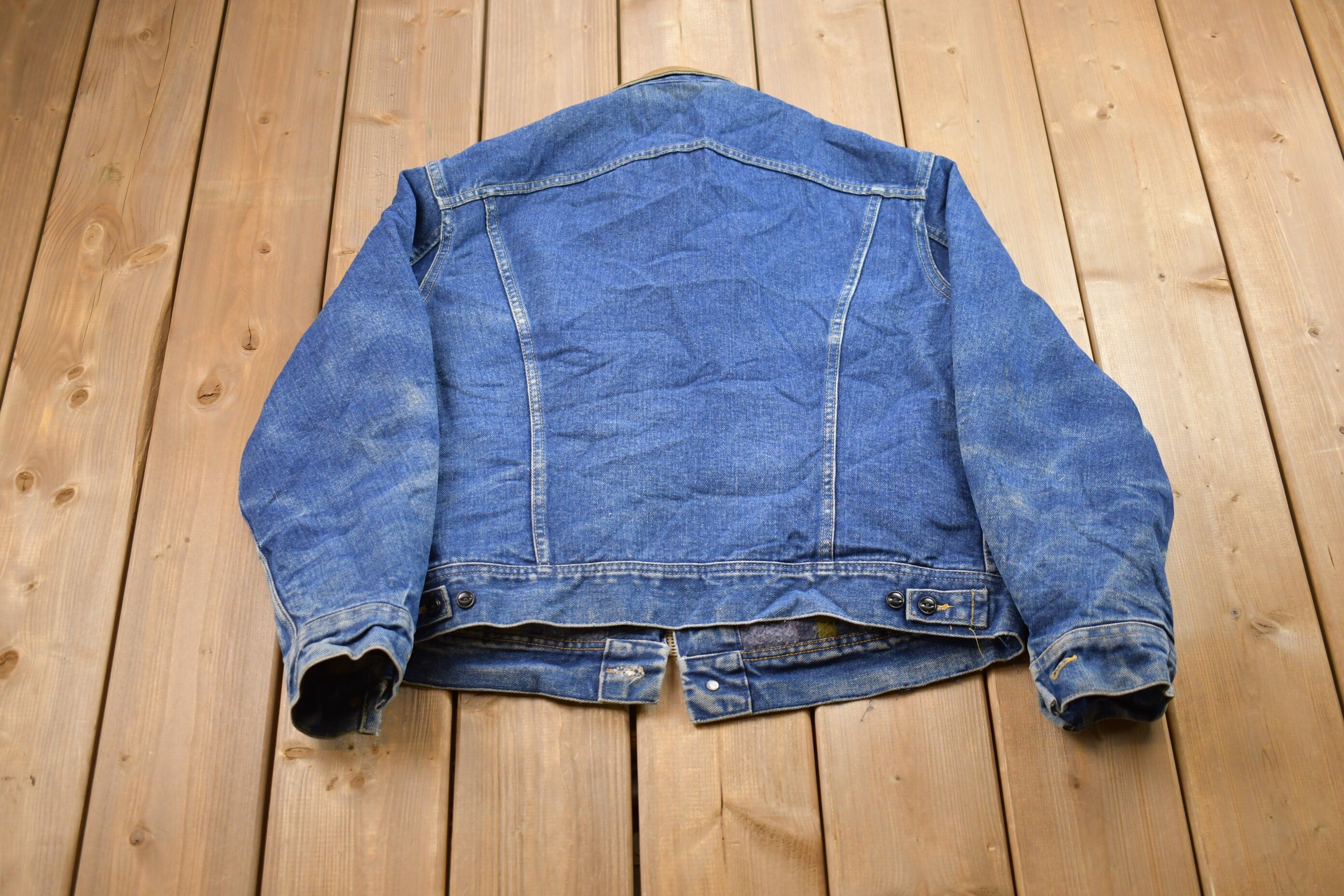 Vintage 1970s Lee Storm Rider Denim Jean Jacket / Vintage Denim / Streetwear / Vintage Fall Outerwear / Fall Jacket / Blanket Li