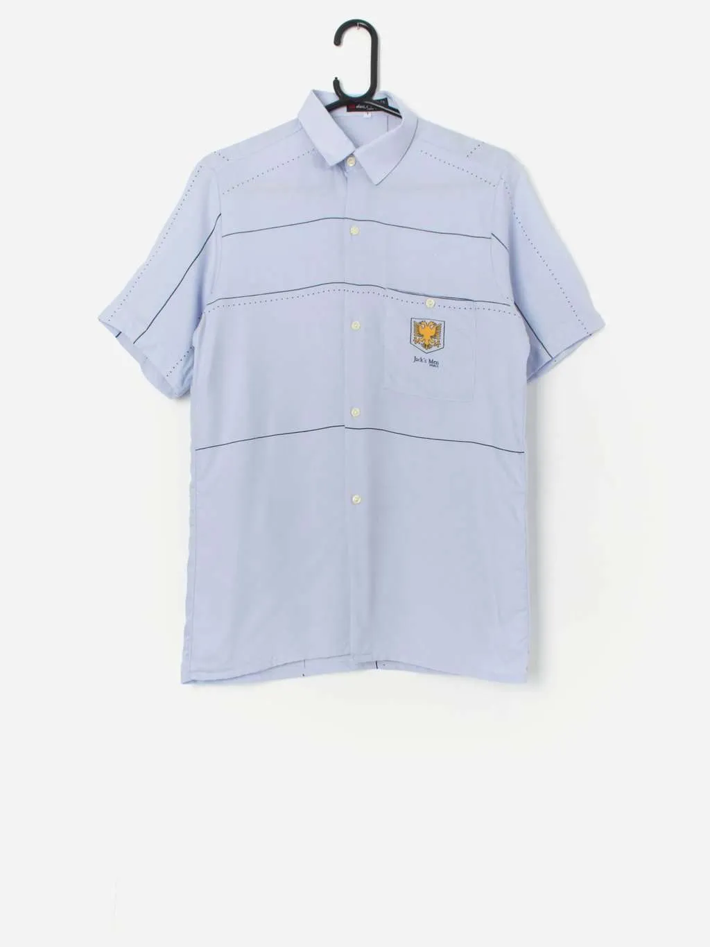 Vintage pastel blue shirt with short sleeves – Small