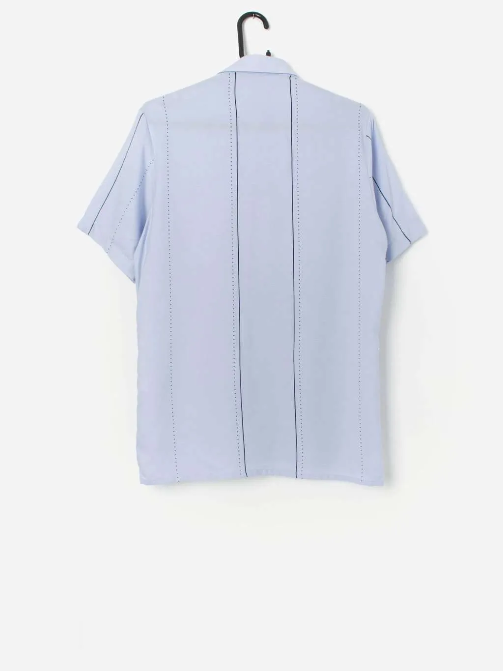 Vintage pastel blue shirt with short sleeves – Small