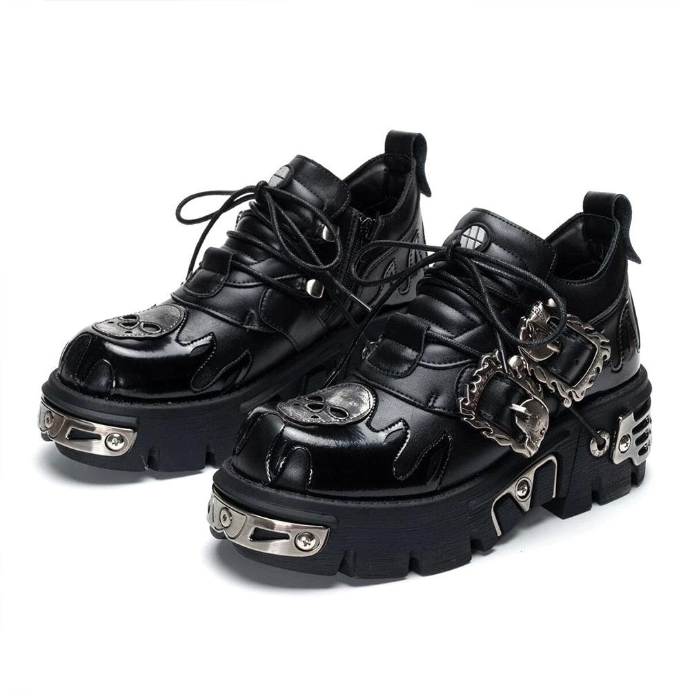 Vintage Rock Metal Platform Shoes