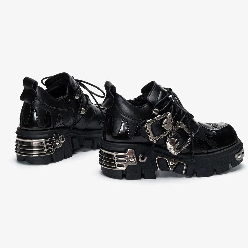 Vintage Rock Metal Platform Shoes