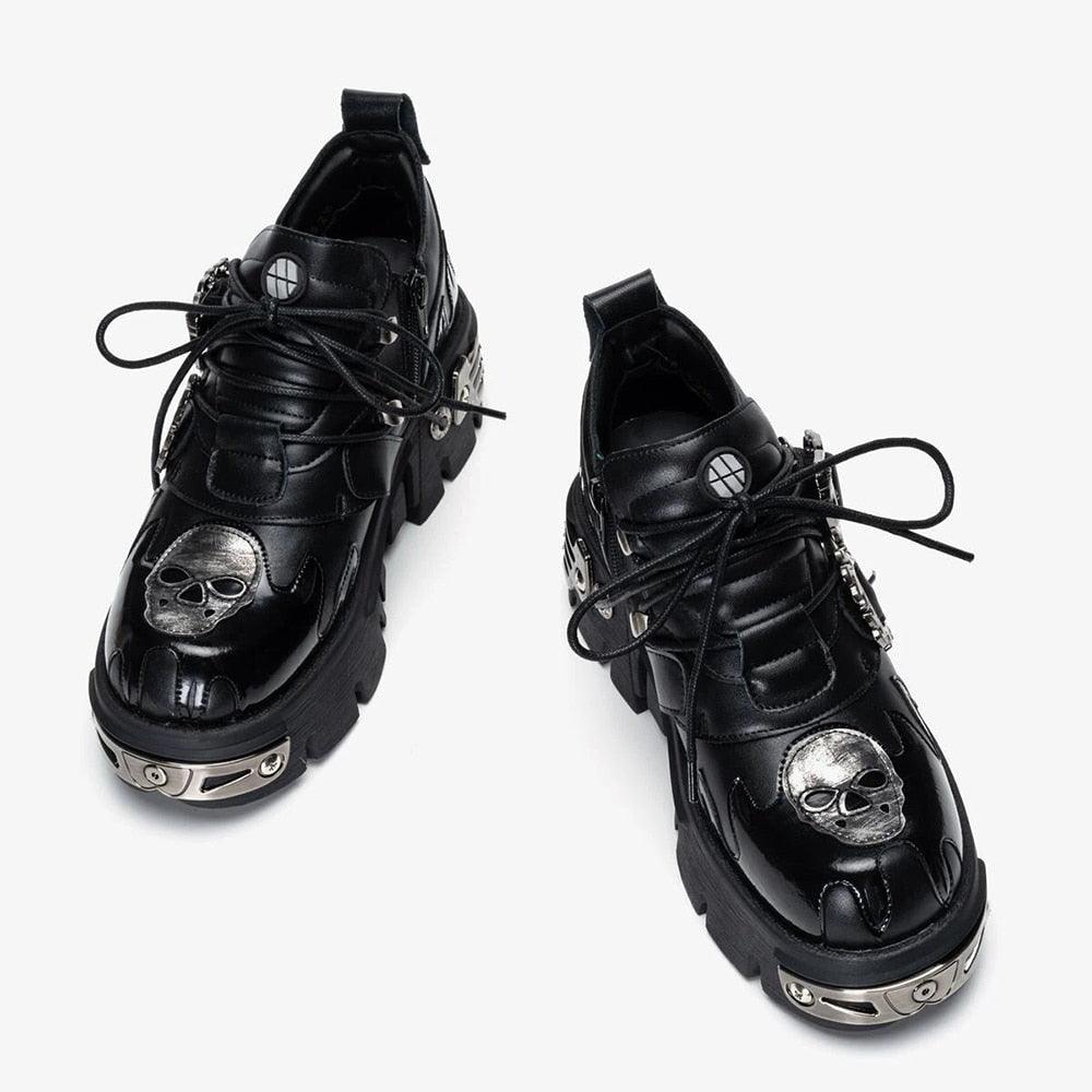 Vintage Rock Metal Platform Shoes