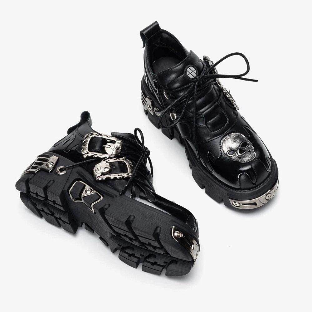 Vintage Rock Metal Platform Shoes