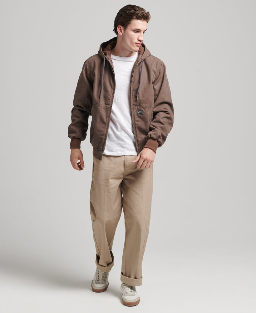 Vintage Workwear Hoodie | Chestnut Brown