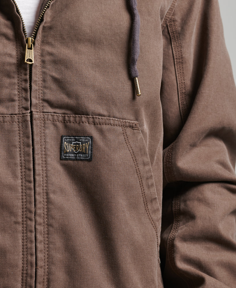 Vintage Workwear Hoodie | Chestnut Brown