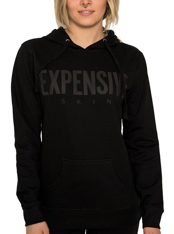 Women's Expensive Skin Puff Hoodie (Black Collection)