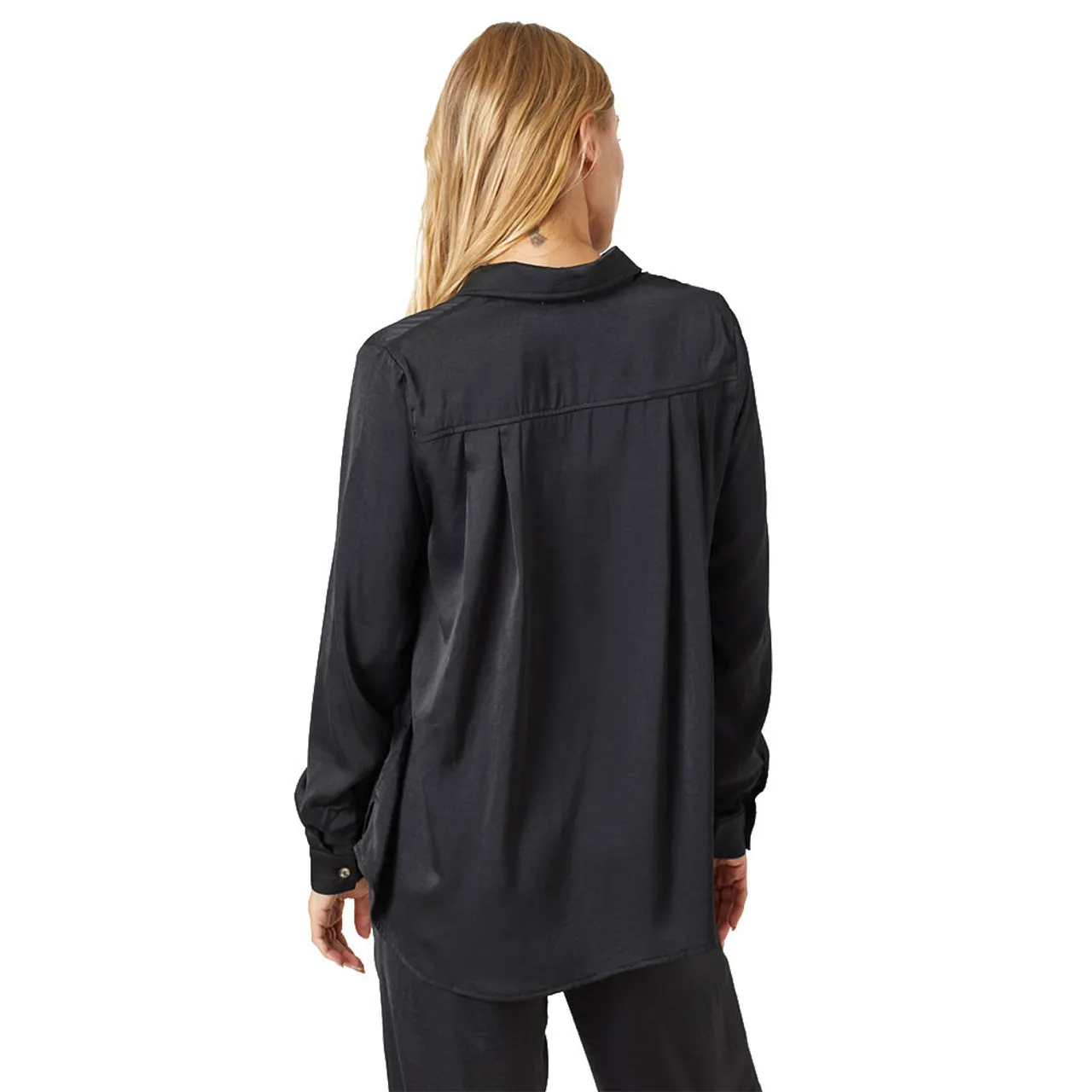 Women's Mystree Satin Button Down Shirt