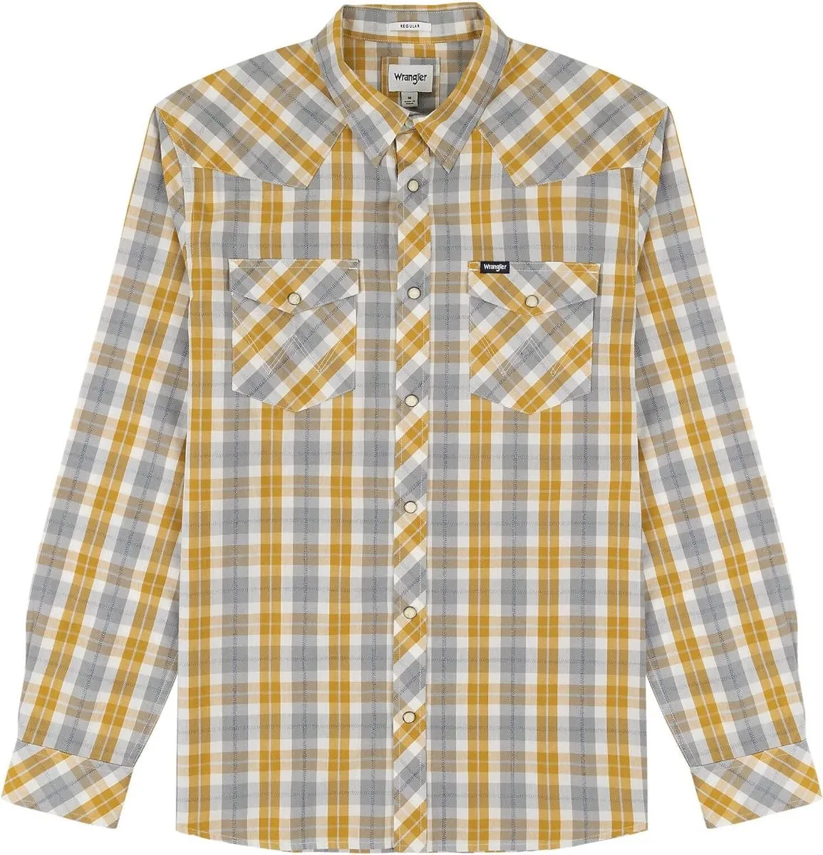 Wrangler Western Check Long Sleeve Shirt Yellow