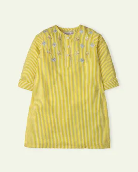 Yellow Striped Butterfly Tunic