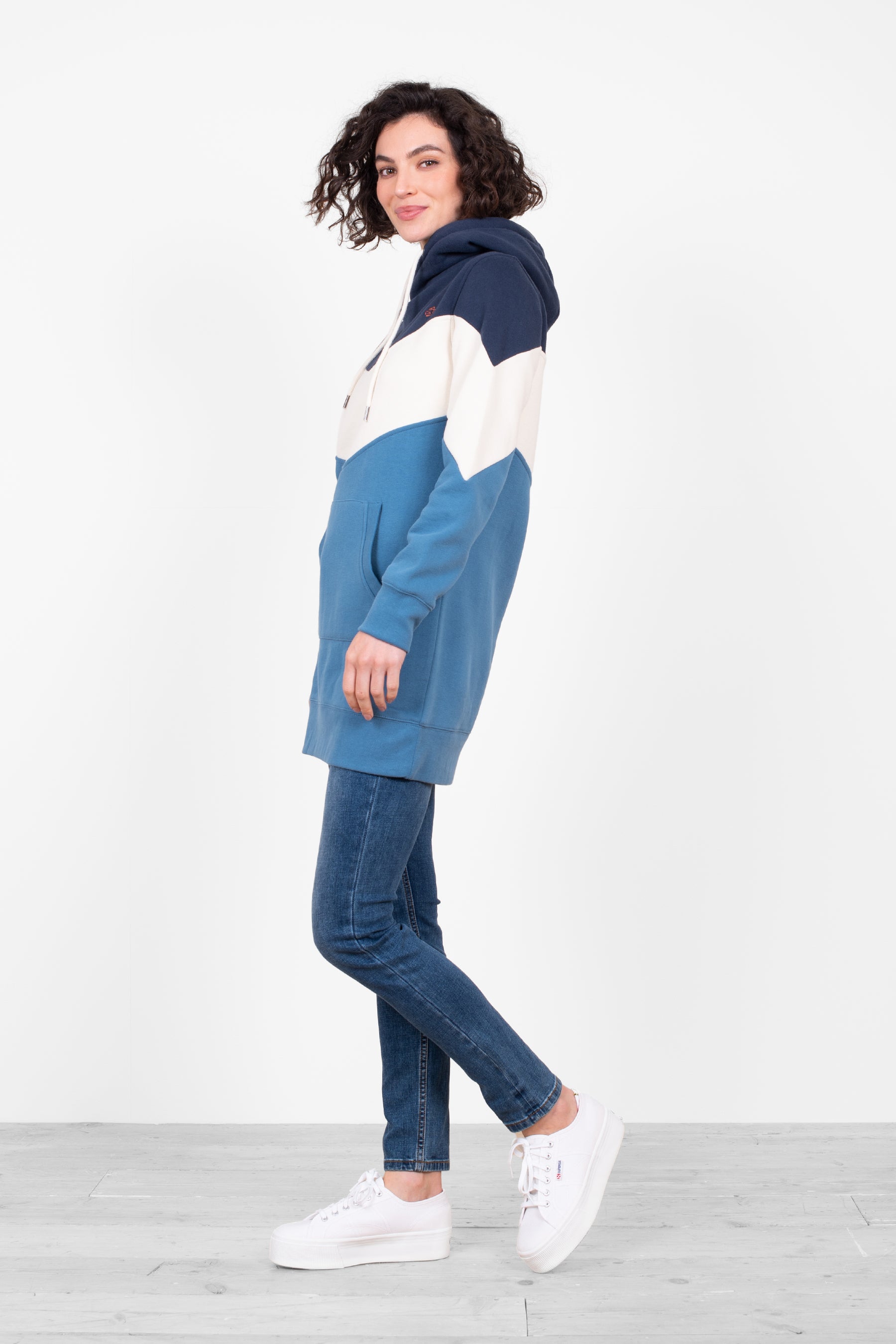 Ziggy Colourblock Longline Hoodie